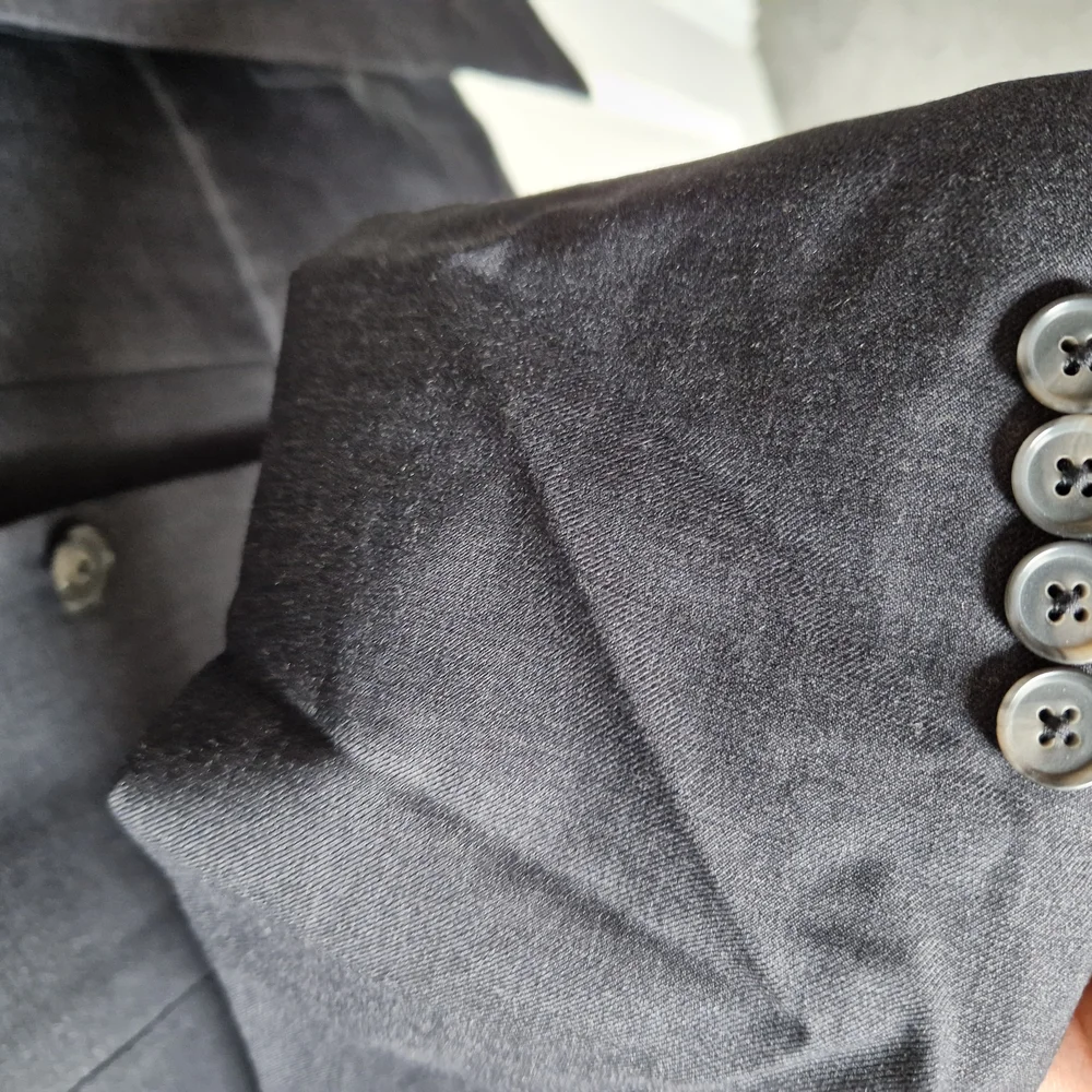 Charcoal Slim-Fit DKNY suit with Notched Lapels - Picture 2 of 8